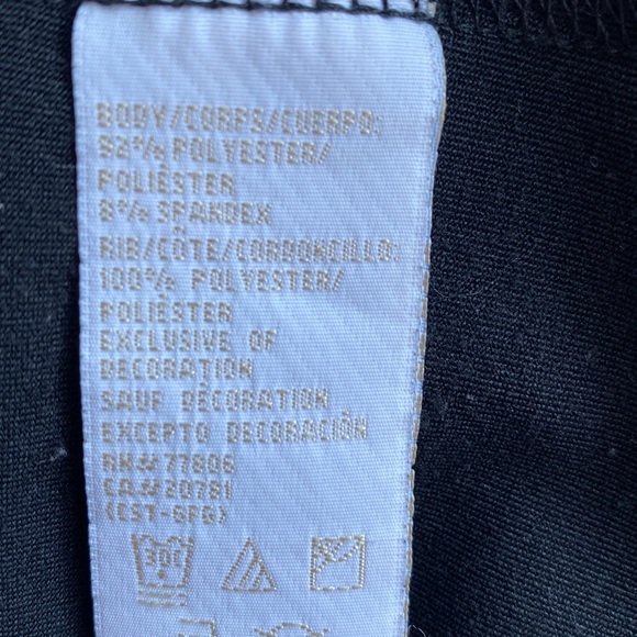 Tommy Hilfiger long sleeve black fleece hoodie with zippered front. Extra Small. - Picture 10 of 15